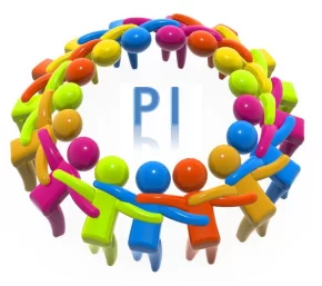 Logo Piano Inclusione con un cerchio di persone abbracciate